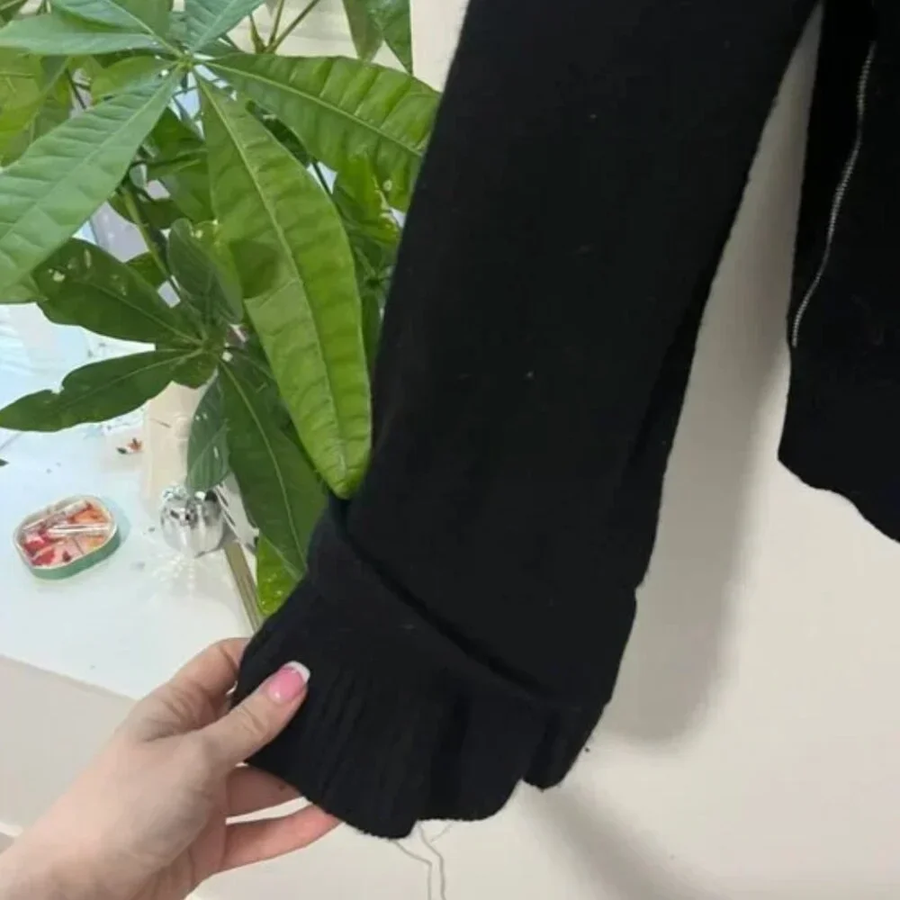 Valentino Black Knit Oversized Zip Sweater - Picture 9 of 9